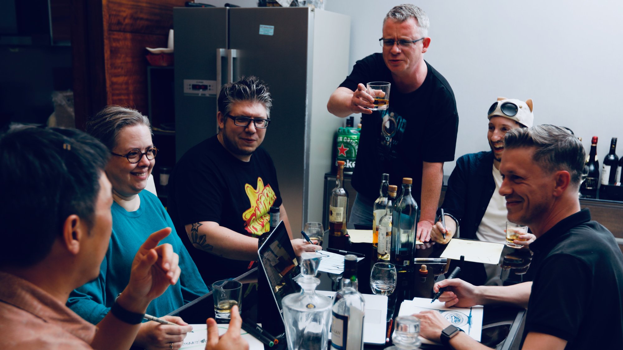 Swan & Pool design team — brand strategy session with clients in Shenzhen